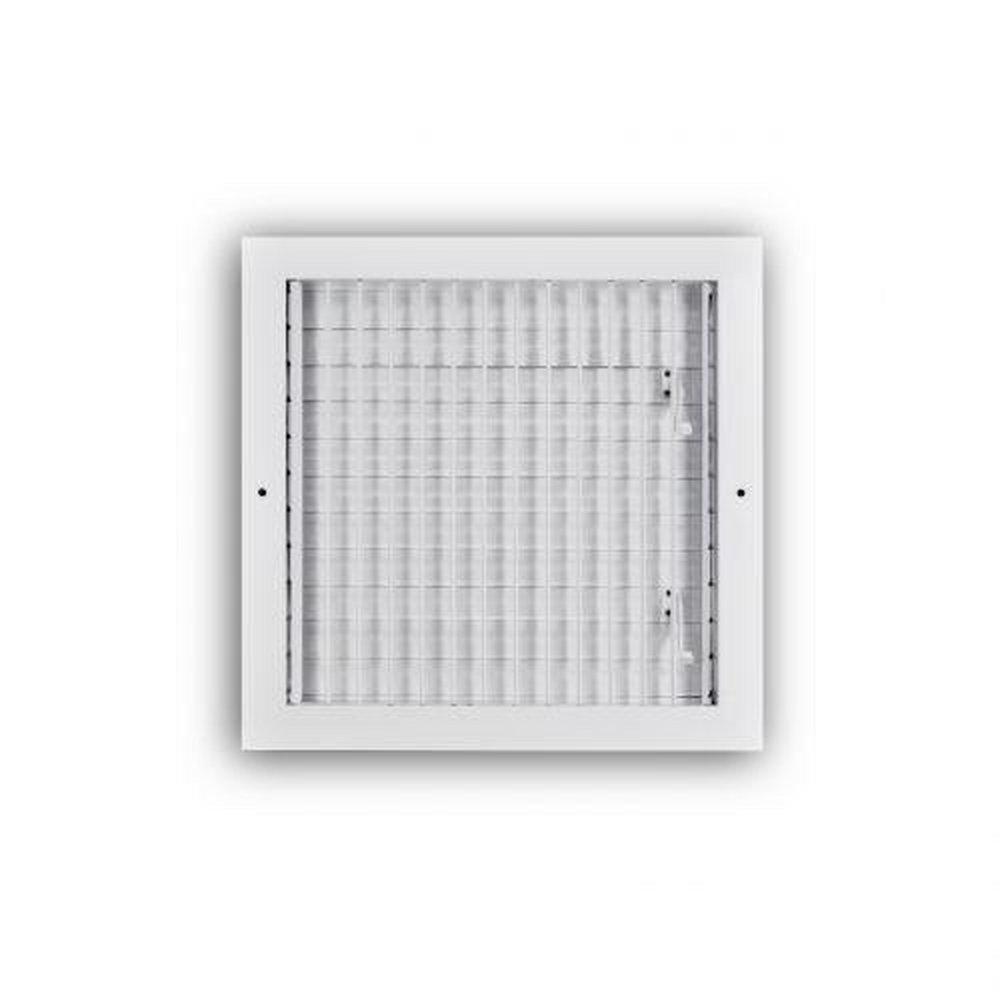 T.A. Industries White 12 in. Commercial and Residential Ceiling & Sidewall Register White 1-way Aluminum 