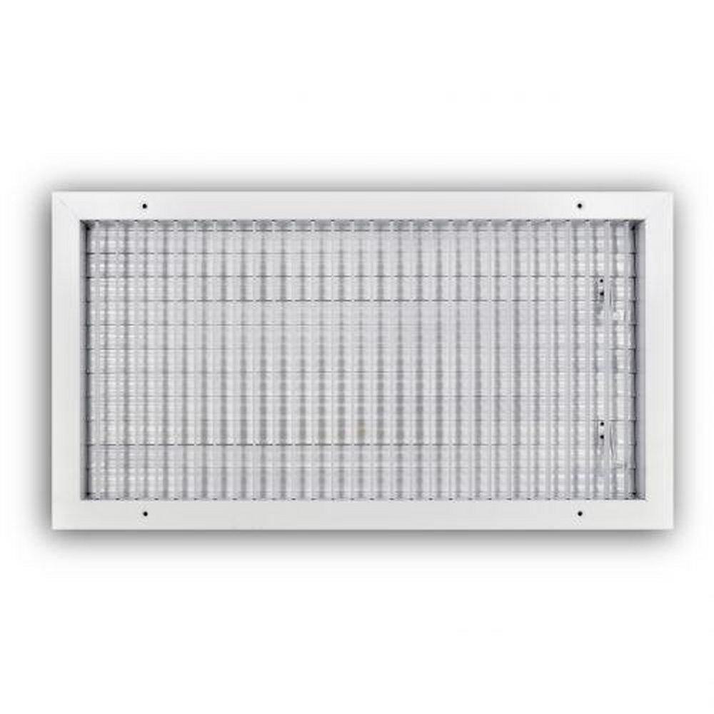 T.A. Industries White 12 in. Commercial and Residential Ceiling & Sidewall Register White 1-way Aluminum 