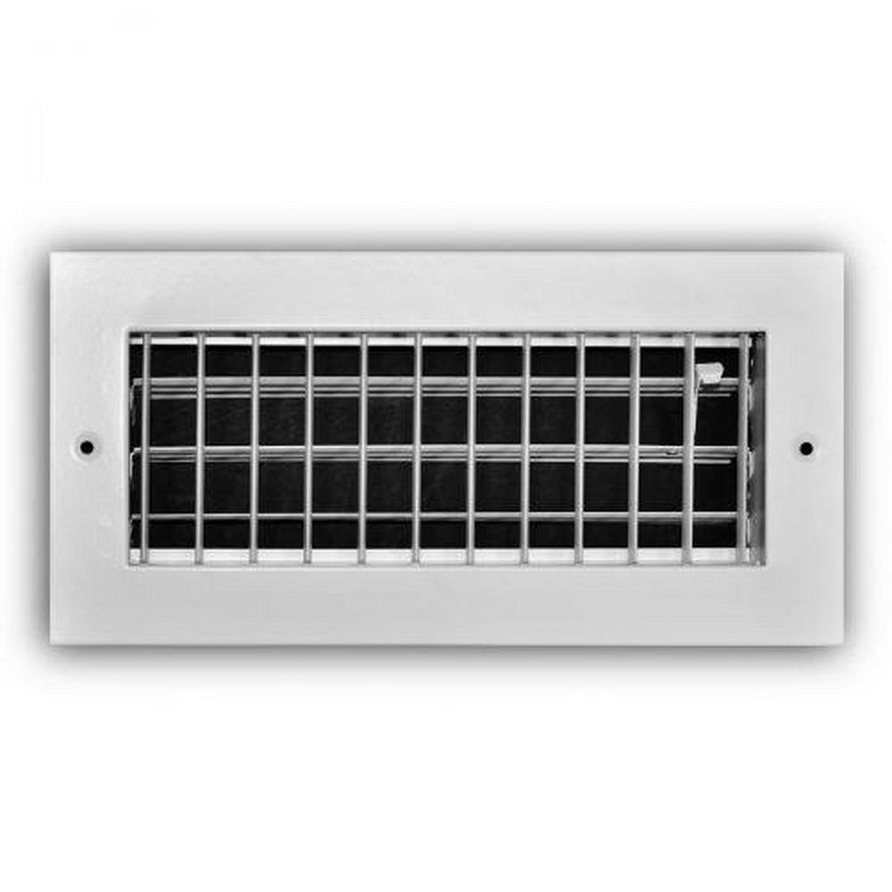 T.A. Industries White 4 in. Commercial and Residential Ceiling & Sidewall Register White 1-way Aluminum 