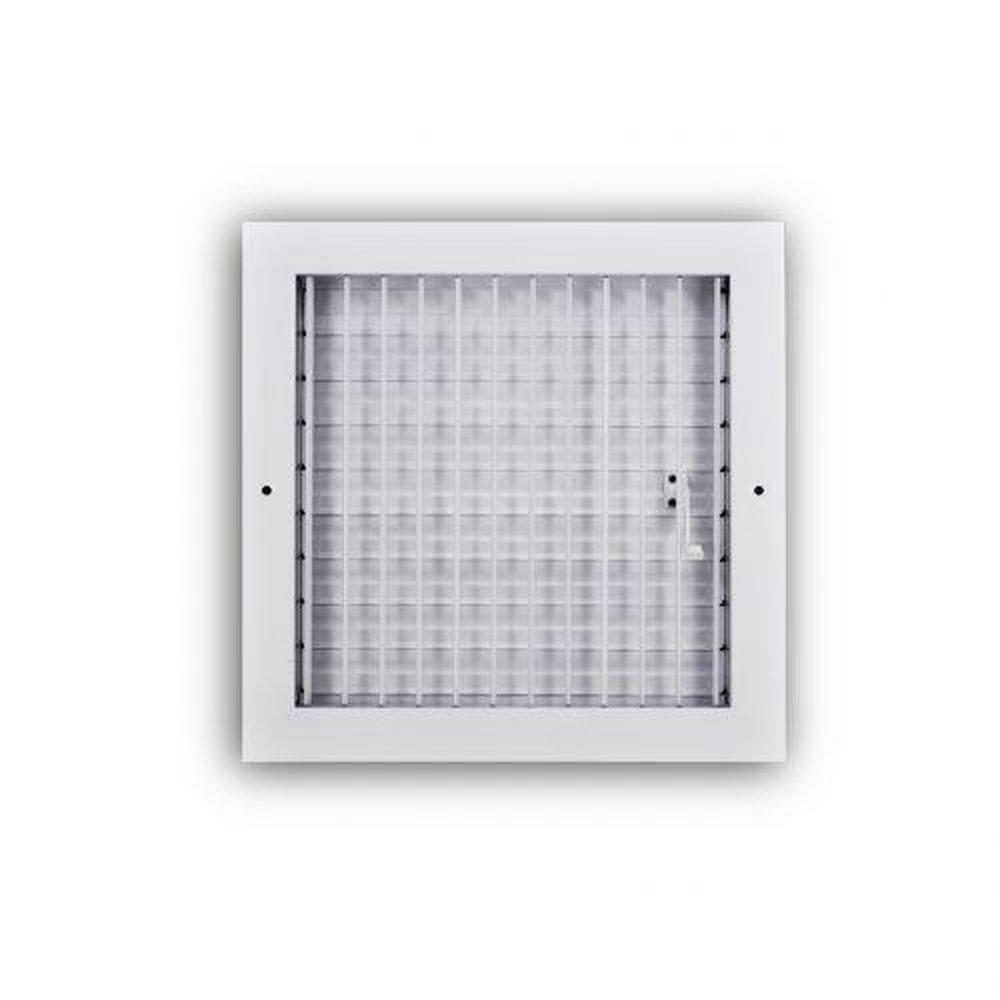 T.A. Industries White 10 in. Commercial and Residential Ceiling & Sidewall Register White 1-way Aluminum 