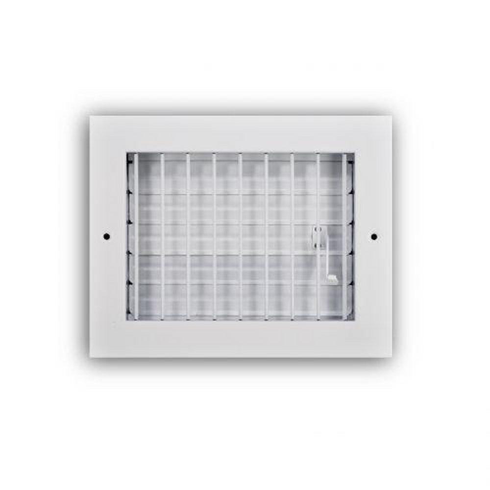 T.A. Industries White 8 in. Commercial and Residential Ceiling & Sidewall Register White 1-way Aluminum 
