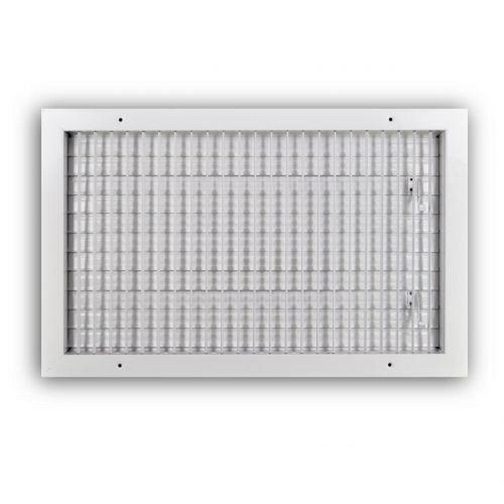 T.A. Industries White 12 in. Commercial and Residential Ceiling & Sidewall Register White 1-way Aluminum 