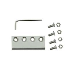 Barn Door Flat Rail Joiner in Stainless Steel