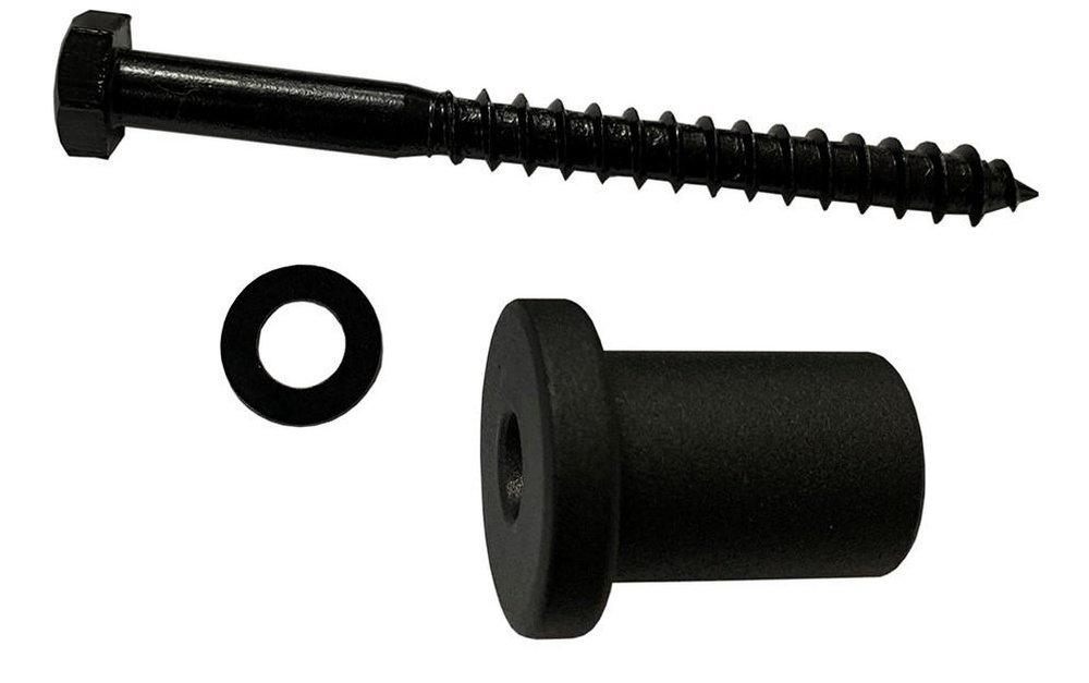 Black Barn Door Rail Standoff with Screw 