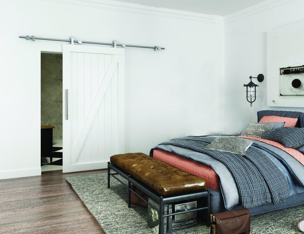 Stainless Steel Round Rail with 1-Wheel in Stainless Steel 