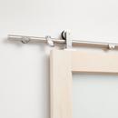 78 in. Round Rail with 1-Wheel in Stainless Steel