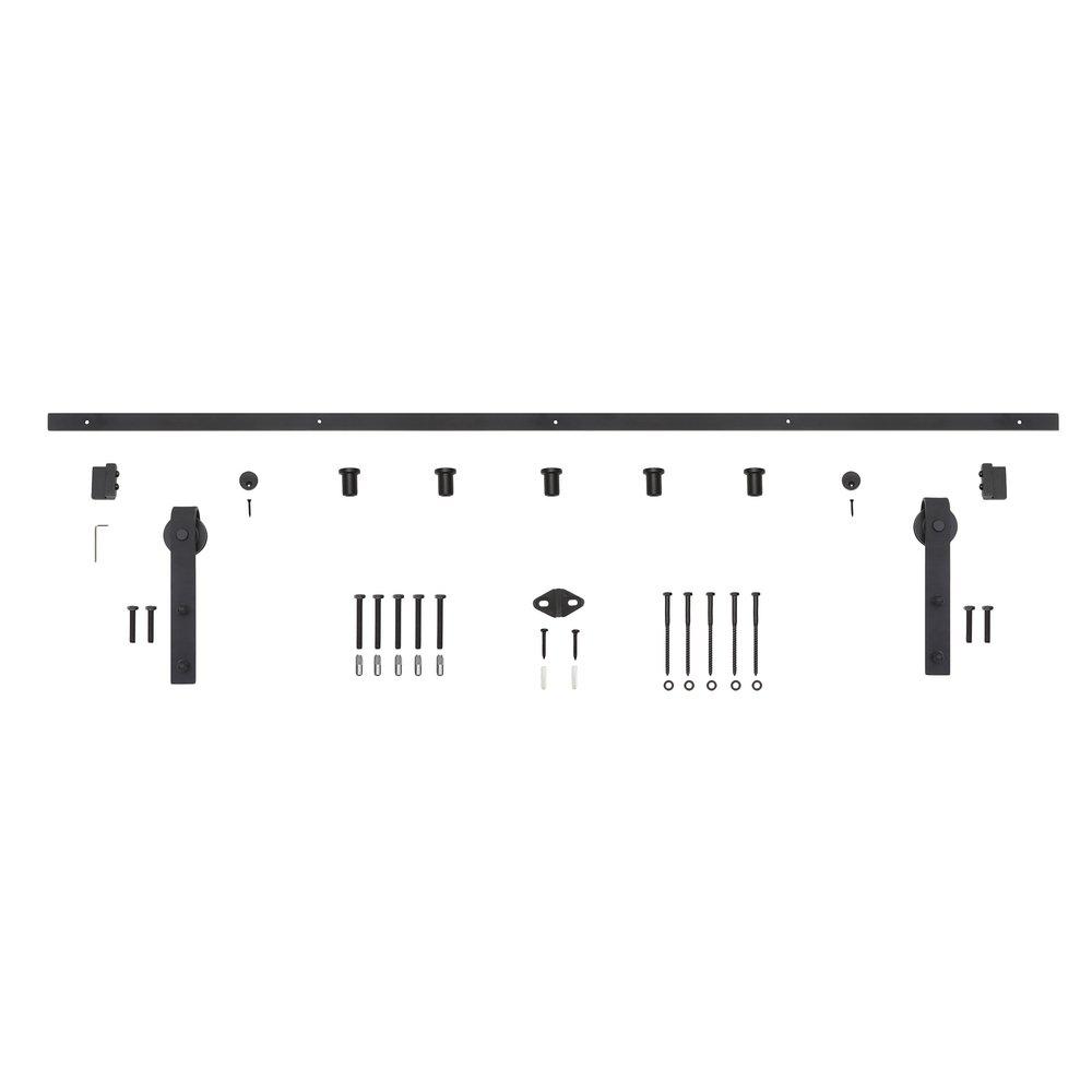 Black 78 in. Barn Door Bent Strap 