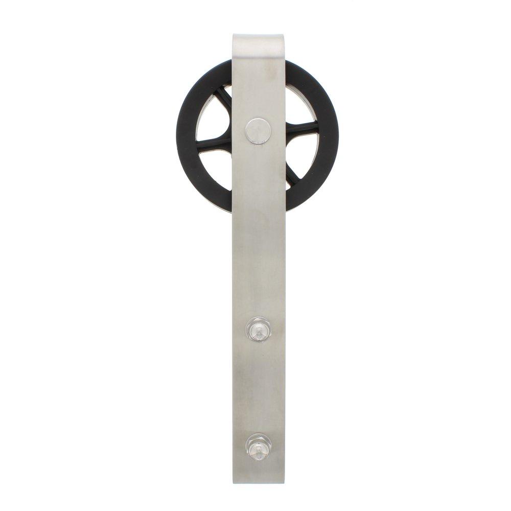Stainless Steel 78 in. Barn Door Large Wheel Bent Strap 