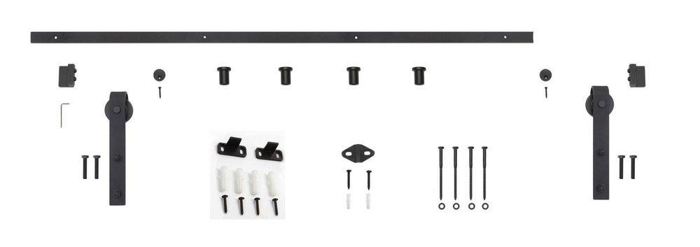 Black 60 in. Barn Door Bent Strap 