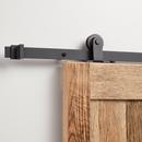 78 in. Barn Door Top Mount Sliding Track in Black