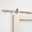 96 in. Round Rail with 1-Wheel in Stainless Steel