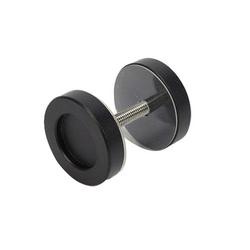 304 Stainless Steel Round Barn Door Pull Set in Black