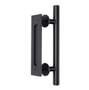 Handle Set with Recessed Pull in Black
