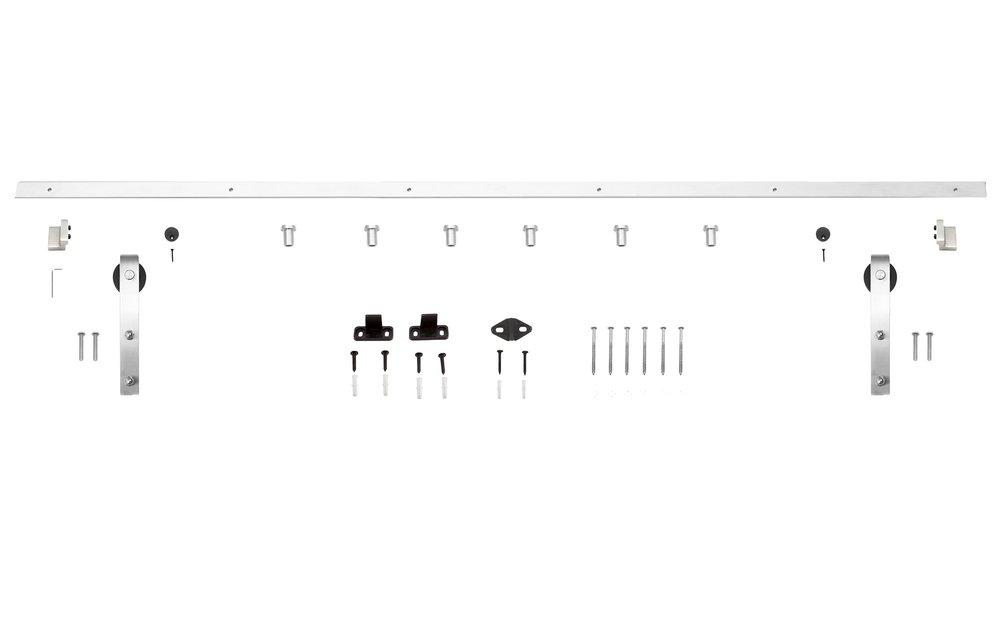 Satin Nickel 96 in. Barn Door Bent Strap 