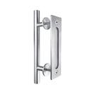 Handle Set with Recessed Pull in Stainless Steel