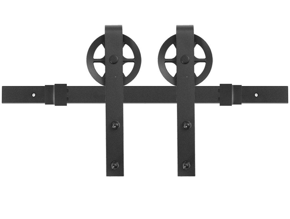 Black 60 in. Steel Barn Door Bent Strap 