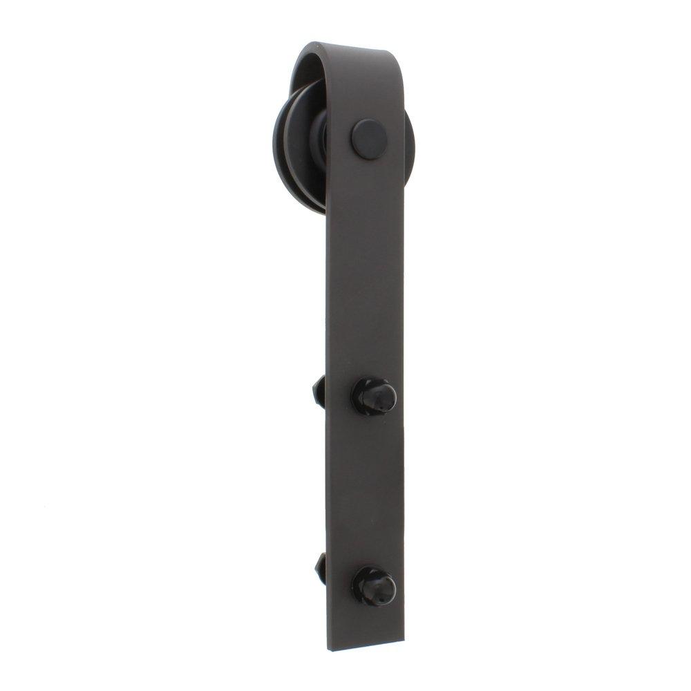 Black 120 in. 304 Stainless Steel Barn Door Bent Strap 