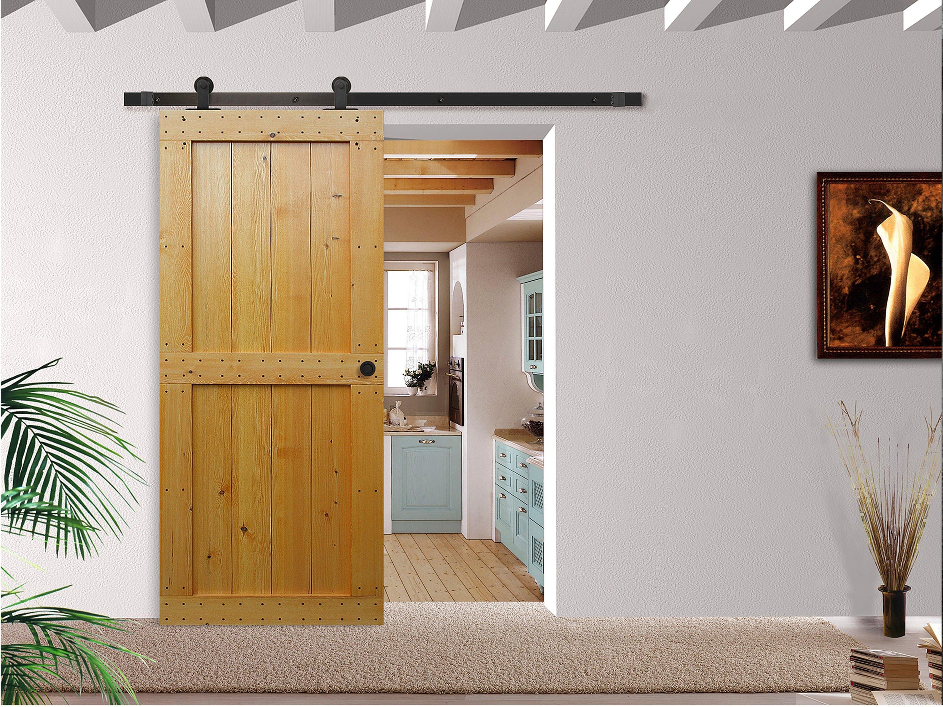 Westcraft Black 60 in. Barn Door Top Mount Sliding Track 