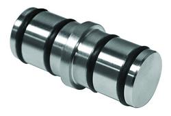 Barn Door Round Rail Joiner in Stainless Steel