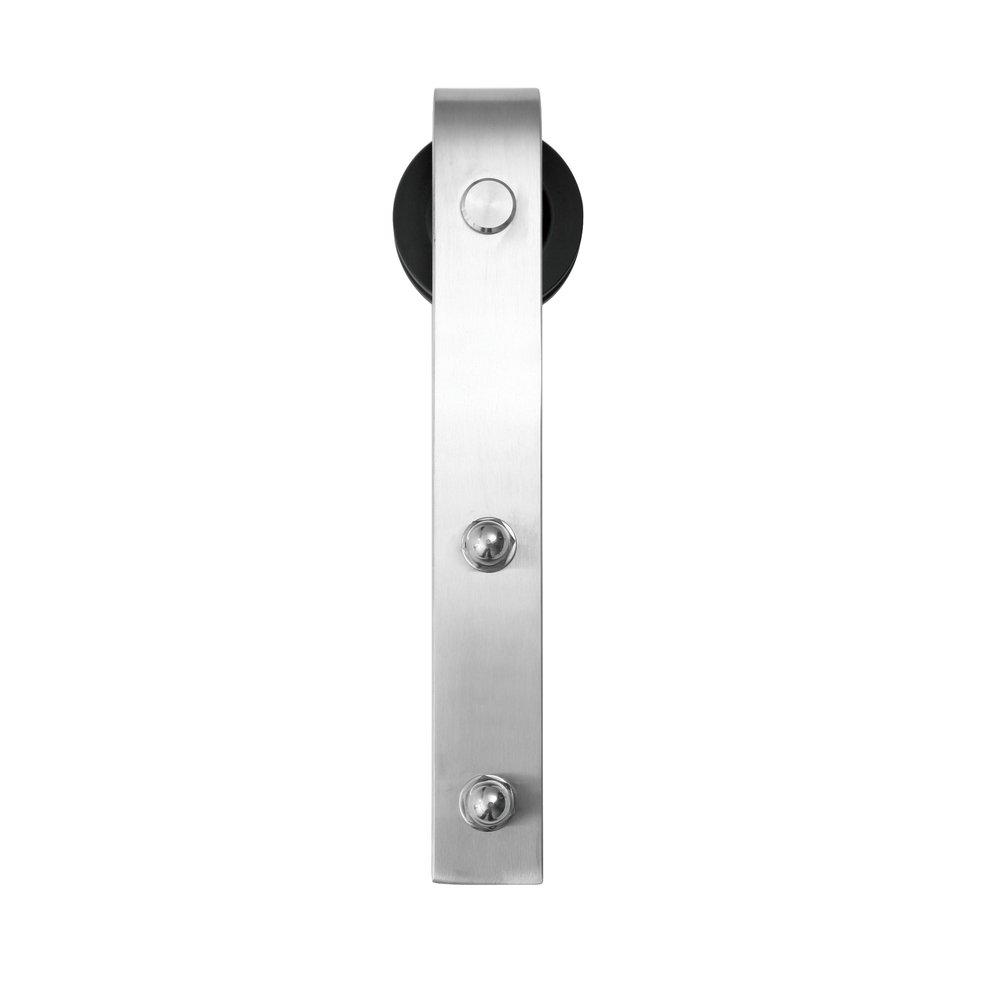 Satin Nickel 78 in. Barn Door Bent Strap 