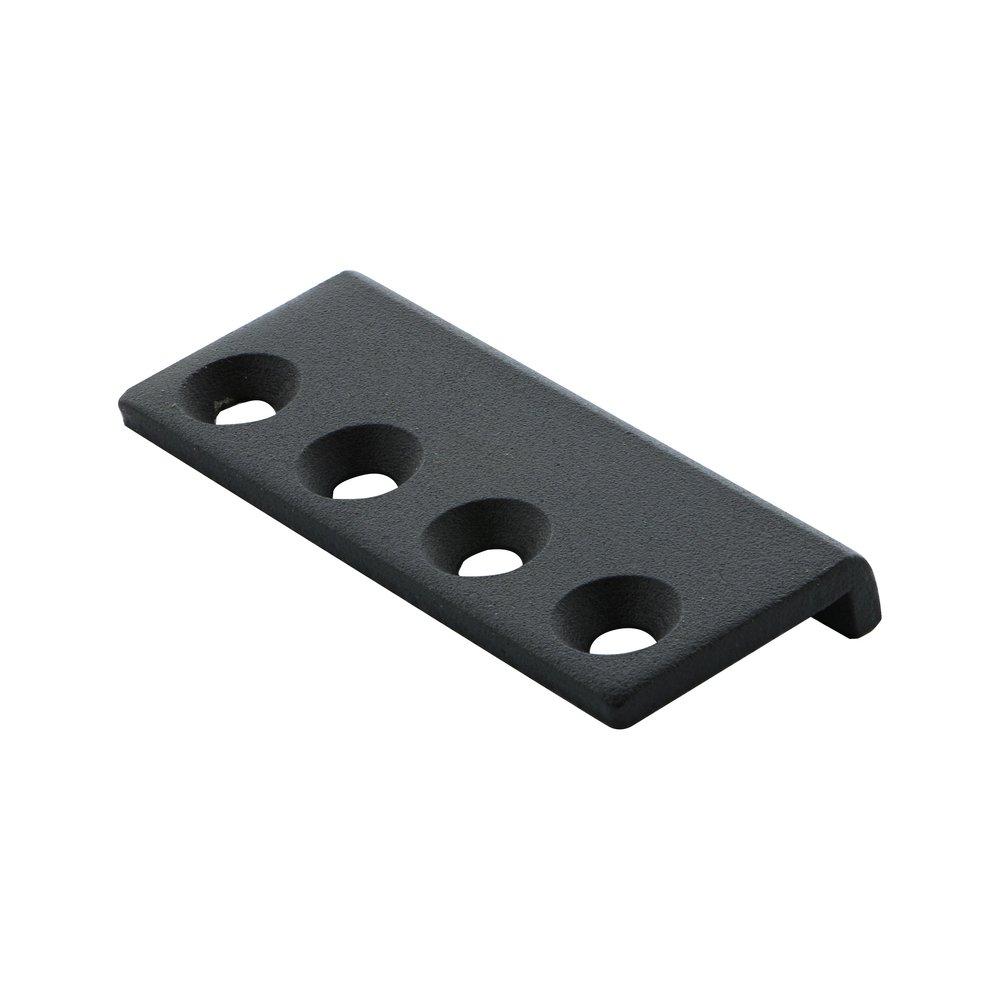 Black Steel Barn Door Flat Rail Joiner 