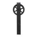 Black 120 in. Barn Door Large Wheel Bent Strap 