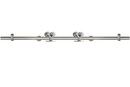 96 in. Stainless Steel Barn Door Rail Twin Wheel in Stainless