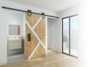 Black 96 in. Barn Door Hoop Strap 