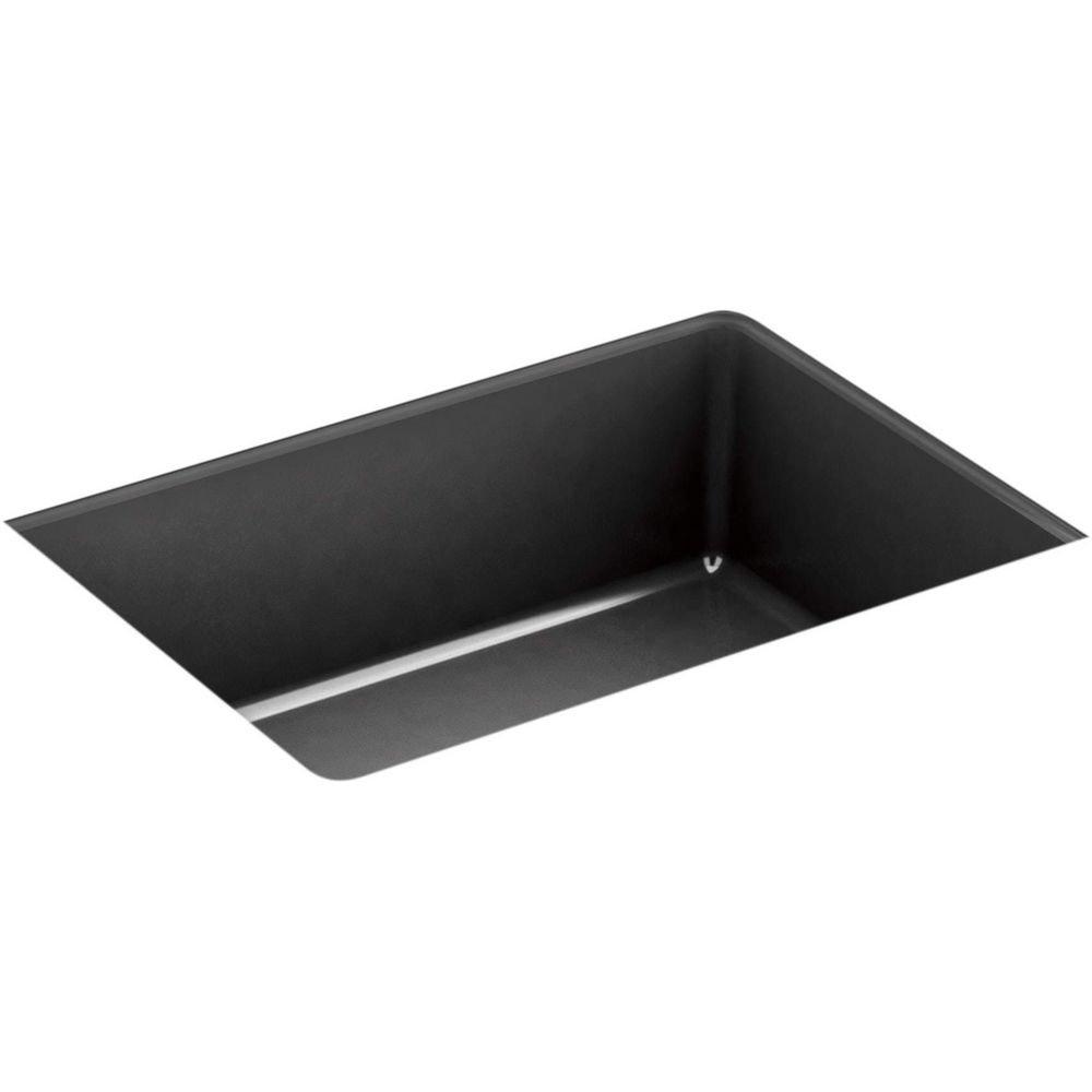 KOHLER Black Black Undermount Bathroom Sink 