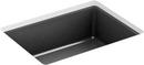 17-1/8 in. Undermount Rectangular Vitreous China Bathroom Sink in Black Black™