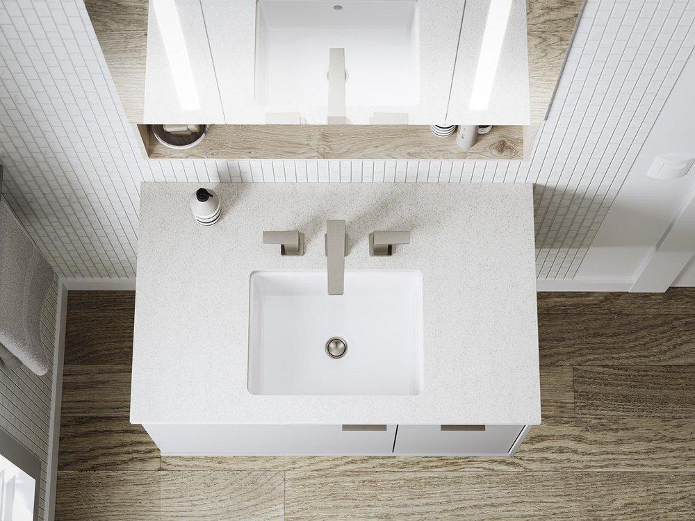 KOHLER White Undermount Bathroom Sink 