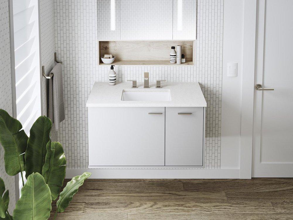 KOHLER White Undermount Bathroom Sink 