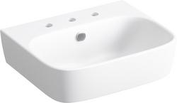 17-3/4 in. Wall Mount Rectangular Vitreous China Bathroom Sink in White