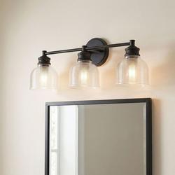 60W 3-Light Medium E-26 Vanity Fixture in Matte Black