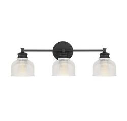 60W 3-Light Medium E-26 Vanity Fixture in Matte Black