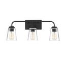 60W 3-Light Medium E-26 Vanity Fixture in Matte Black