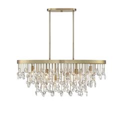 Livorno Noble Brass 8 Light Linear