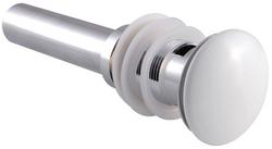 4-7/8 in. Bathroom Sink Drain in Polished Chrome/White