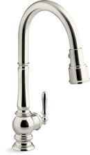 KOHLER Vibrant&reg; Polished Nickel Single Handle Pull Down Kitchen Faucet 