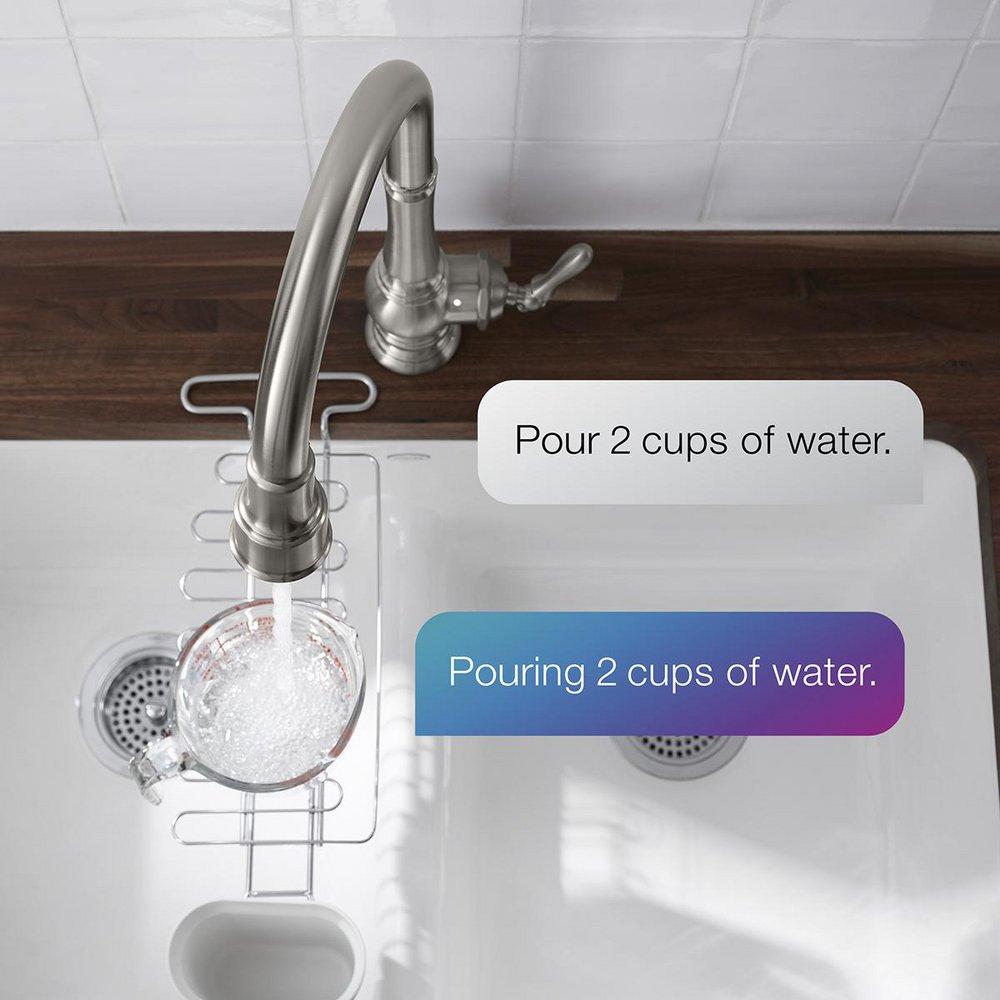 KOHLER Vibrant&reg; Polished Nickel Single Handle Pull Down Kitchen Faucet 