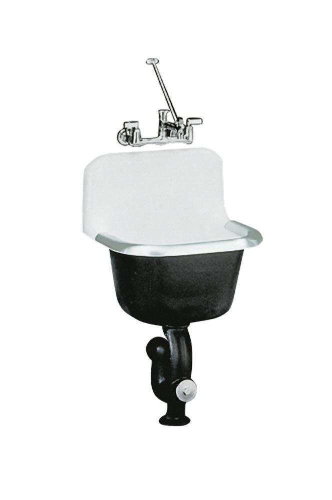 KOHLER White 24 x 20 in. Cast Iron Service Sink 