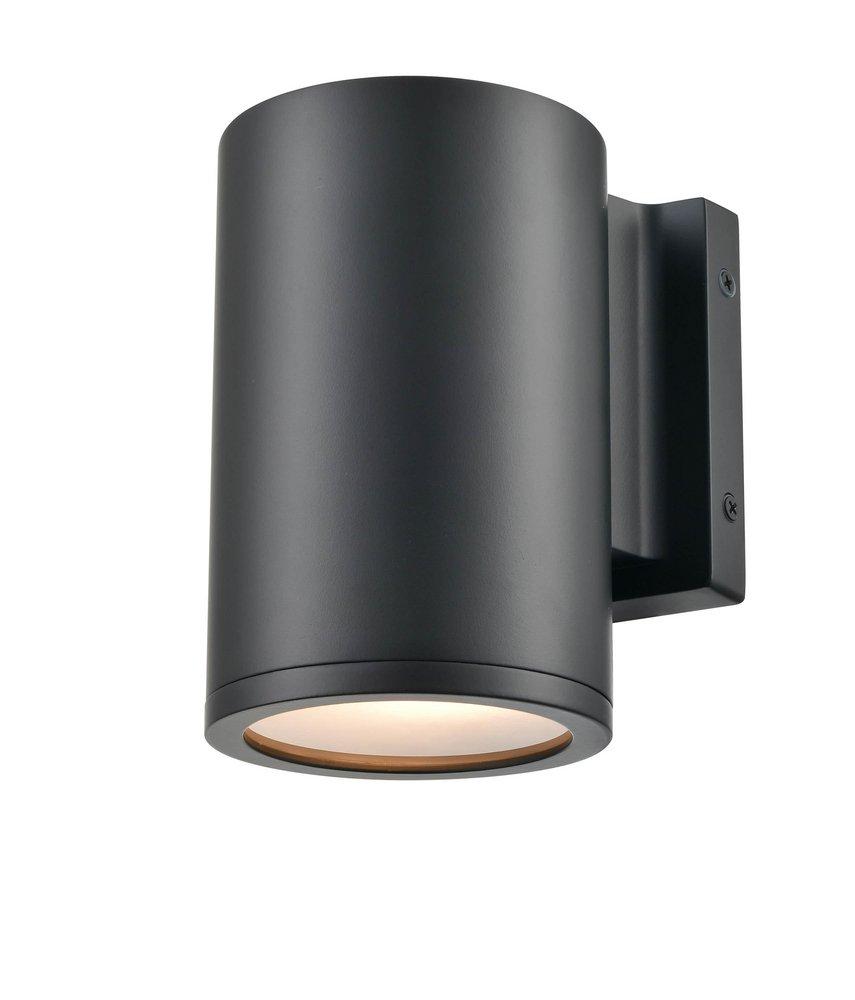 1-Light Outdoor Wall Sconce in Matte Black 