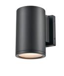 1-Light Outdoor Wall Sconce in Matte Black 