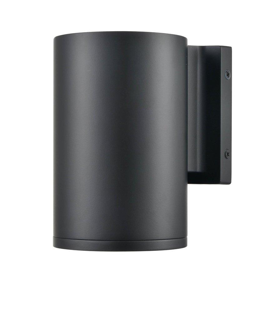 1-Light Outdoor Wall Sconce in Matte Black 