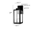 13 in. 1-Light Outdoor Wall Sconce in Powder Coated Black 