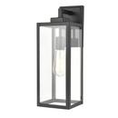 17 in. 1-Light Outdoor Wall Sconce in Powder Coated Black 