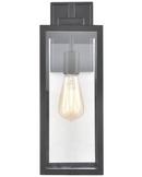 17 in. Tall Outdoor Wall Sconce in Powder Coat Black