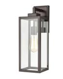 17 in. 1-Light Outdoor Wall Sconce in Powder Coated Bronze 