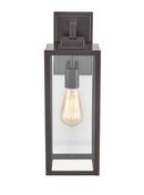 17 in. 1-Light Outdoor Wall Sconce in Powder Coated Bronze 