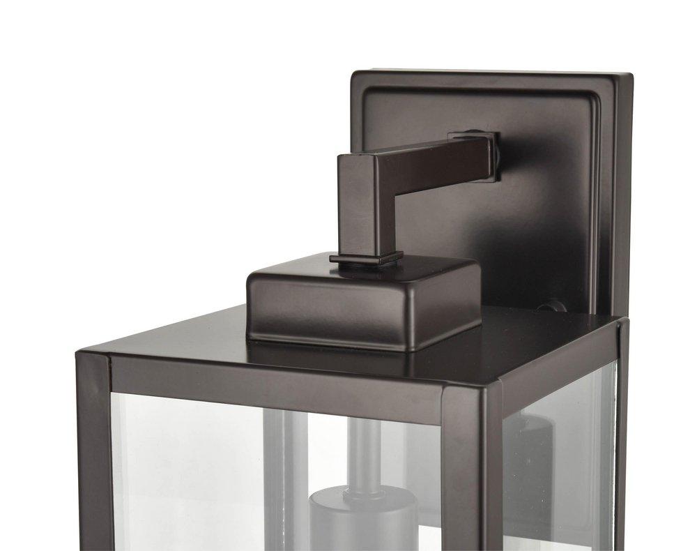 17 in. 1-Light Outdoor Wall Sconce in Powder Coated Bronze 